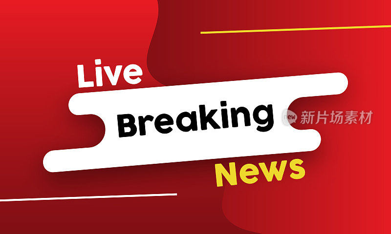 Background screen saver on breaking news. Breaking news live banner on the red background.